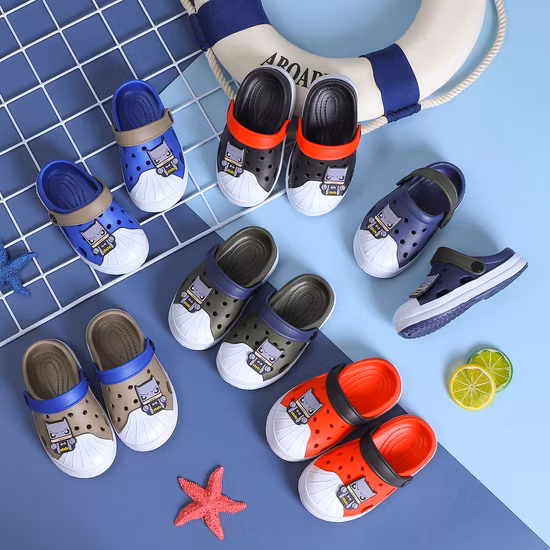 Children Garden Shoes Printing Garden Shoes Children&prime; S Clogs for Adults Kids Clogs Home Garden Slip on Water Shoes