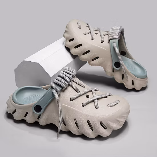 Happy Slides Slipper Shoes Custom Logo Fashion Outdoor Beach Men' S Slip on Hollow Hole Shoes Chinelos Slides Sandálias Yezzy Clogs