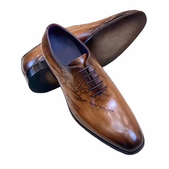 Preço de fábrica Berluti estilo masculino popular vestido de negócios formal de couro sapatos casuais