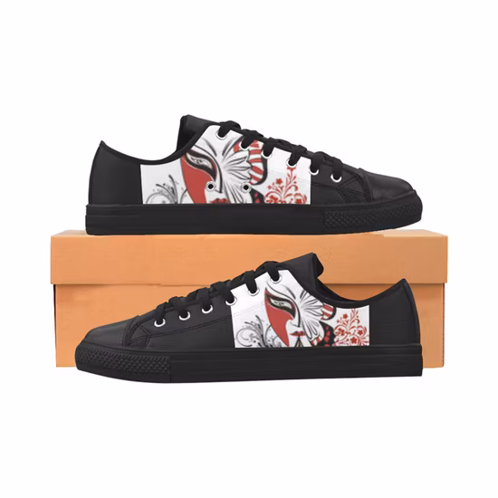 Sapatos de lona personalizados de anime da Marvel Desenhos animados super-heróis tênis de cano baixo