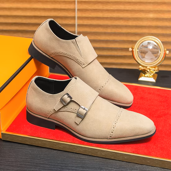 Homens Sapatos Monge Alça única Sapatos sociais com fivela Mocassim Mocassim Crocodilo Formal Sapatos Oxford Clássicos Esg13990