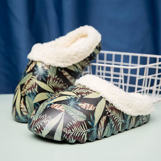 Sapatos de pele femininos de inverno de fábrica, casa quente, chinelos de pele femininos