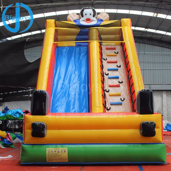 Cidade divertida inflável gigante, escorregador inflável de natal